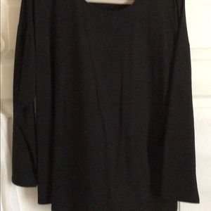 Long sleeve black pullover.